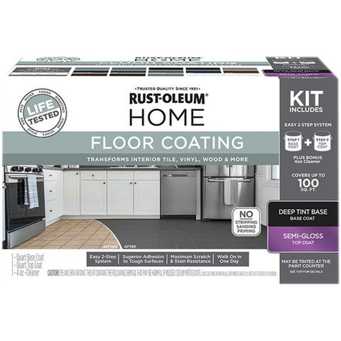 Rust-Oleum 360101 HOME Deep Tint Semi-Gloss Floor Paint Kit-1PK LANC-373243