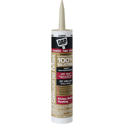 DAP 08793 10.1oz Almond Silicone Max Kitchen & Bath Sealant 12/pk LANC-373313