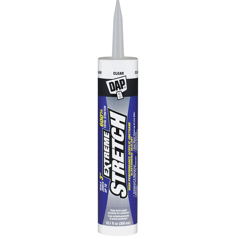 DAP 18716 10.1oz Clear Extreme Stretch Acrylic Urethane Premium Elastomeric Sealant 12/pk LANC-373321