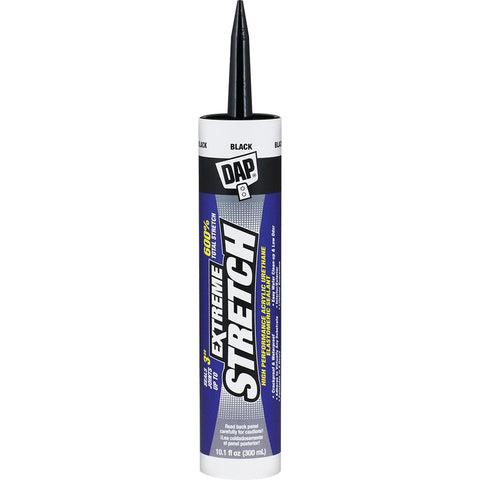 DAP 18713 10.1oz Black Extreme Stretch Acrylic Urethane Premium Elastomeric Sealant 12/pk LANC-373324