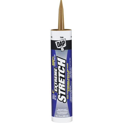 DAP 18718 10.1oz Tan Extreme Stretch Acrylic Urethane Premium Elastomeric Sealant 12/pk LANC-373325