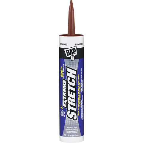DAP 18707 10.1oz Redwood Extreme Stretch Acrylic Urethane Premium Elastomeric Sealant-12PK LANC-373332