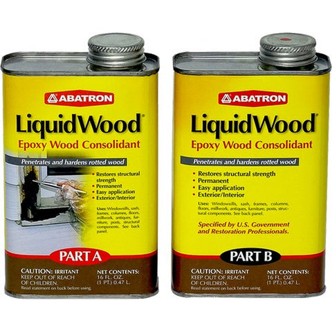 Abatron LW2PKR pt Part A + pt Part B LiquidWood - 2 Part Epoxy Wood Consolidant LANC-373557