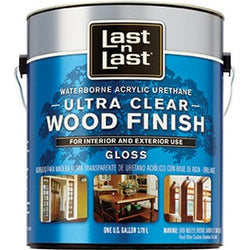 Absolute Coatings 13001 1G Gloss Ultra Clear Last N Last Waterborne Wood Finish 275 VOC-1PK