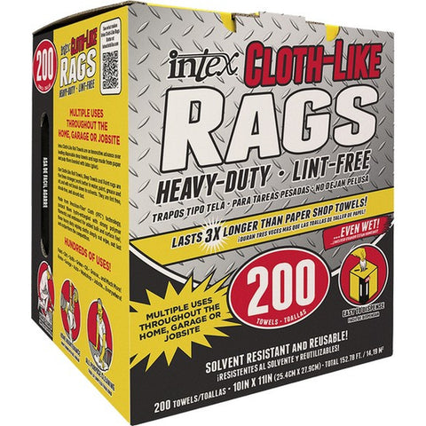 Intex NW-00347-200 White Cloth-Like Rags 200ct-1PK LANC-376585