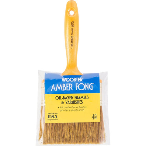 Wooster 1123 4 Amber Fong Brown China Bristle Paint Brush-1PK