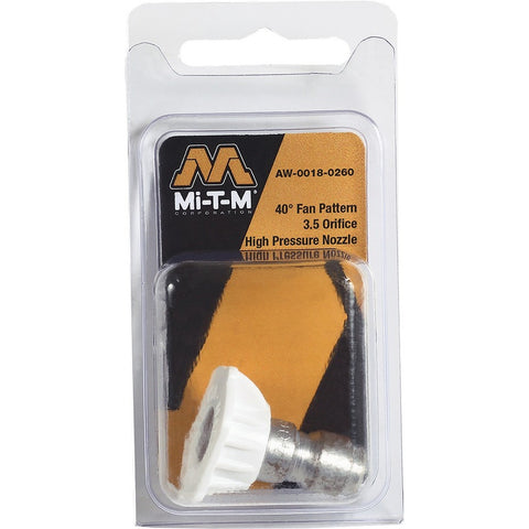 Mi-T-M AW-0018-0260 3.5 Orifice 40 Degree (White) Pressure Washer Quick Connect Nozzle-1PK LANC-384546