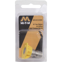 Mi-T-M AW-0018-0258 3.5 Orifice 15 Degree (Yellow) Pressure Washer Quick Connect Nozzle-1PK LANC-384549