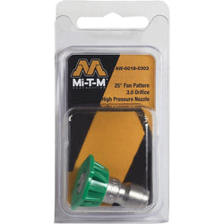 Mi-T-M AW-0018-0303 3.0 Orifice 25 Degree (Green) Pressure Washer Quick Connect Nozzle-1PK LANC-384550