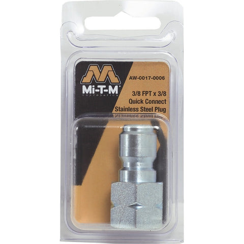 Mi-T-M AW-0017-0006 3/8 Female x 3/8 Nipple Plug - Packaged-1PK LANC-384563