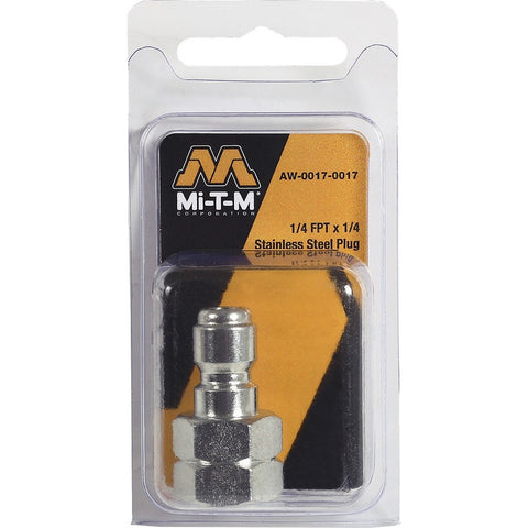 Mi-T-M AW-0017-0017 1/4 Female x 1/4 Nipple Plug - Packaged-1PK LANC-384567