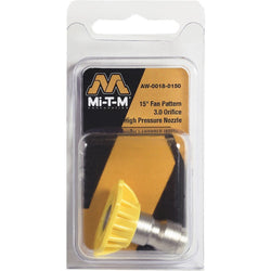 Mi-T-M AW-0018-0150 3.0 Orifice 15 Degree (Yellow) Pressure Washer Quick Connect Nozzle-1PK LANC-384569