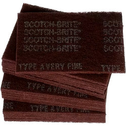 3M 7447 6 x 9 Very Fine Scotch-Brite Maroon Hand Pad (20/pk) LANC-386020