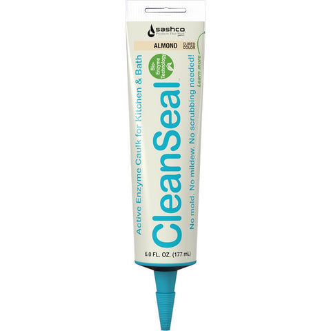 Sashco 11071 Almond 6 oz CleanSeal Active Enzyme Kitchen & Bath Caulk squeeze tube-1PK LANC-424433