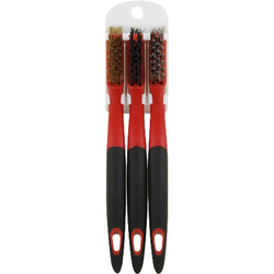 Warner 11123 3-Pack Mini Brush Set (Stainless Steel, Brass & Nylon)-1PK