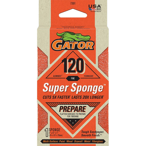 Gator 7301 120 Grit 3 x 5 x 1 Super Sponge Prepare-1PK LANC-441119