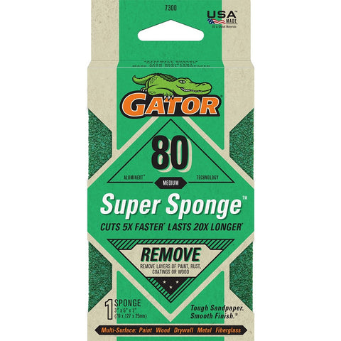 Gator 7300 80 Grit 3 x 5 x 1 Super Sponge Remove-1PK LANC-441125
