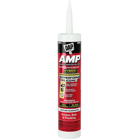 DAP 00762 9oz White AMP Kitchen & Bath Sealant-12PK LANC-441417