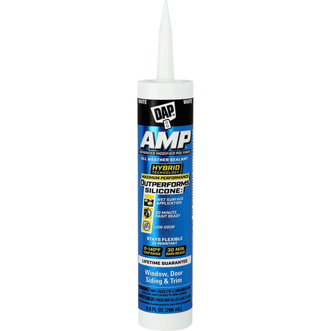 DAP 00760 9oz White AMP All Weather Window & Door Sealant-12PK LANC-441419