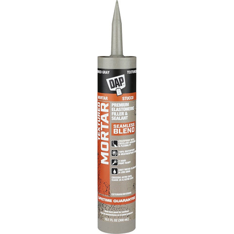 DAP 10082 10.1oz Gray Premium Textured Mortar Elastomeric Latex Filler & Sealer 12/pk LANC-441683