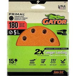 Gator 4376 180 Grit 5 8 Hole Hook & Loop Power Sanding Disc (15pk) LANC-447714
