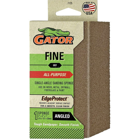 Gator 7125 Fine 3 x 5 x 1 Single Angled Sanding Sponge-1PK LANC-447719