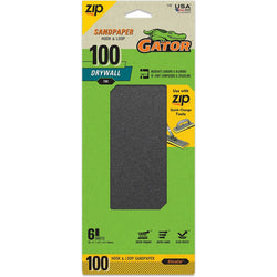 Gator 7157 100 Grit 4-1/2 x 10-1/2 Hook & Loop Drywall Sanding Sheet (6pk) LANC-447723