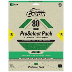 Gator 7281 80 Grit 9 x 11 Premium Dry Sand Sheet-Remove (15pk) LANC-447729