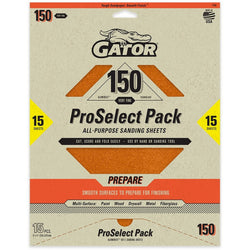 Gator 7286 150 Grit 9 x 11 Premium Dry Sand Sheet-Prepare (15pk) LANC-447734