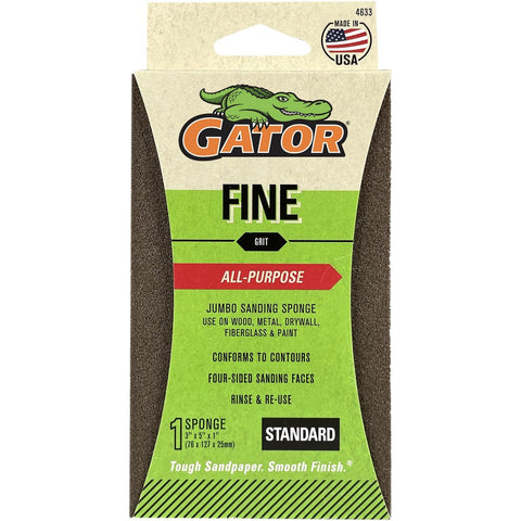 Gator 4633GA Fine 3 x 5 x 1 Jumbo Sanding Sponge All Purpose-1PK LANC-447747