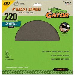 Gator 6445GA 220 Grit 9 Hoop & Loop Drywall Sanding Disc (5pk) LANC-447752