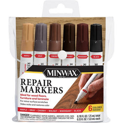 Minwax 220006666 6-Color Multipack of Repair Markers-1PK LANC-447951