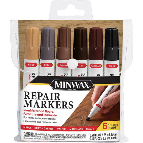 Minwax 220006666 6-Color Multipack of Repair Markers-1PK LANC-447951