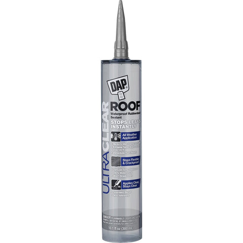 DAP 18395 10.1oz ULTRA CLEAR ROOF Waterproof Rubberized Sealant-12PK LANC-448039