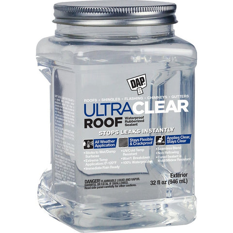 DAP 18396 qt ULTRA CLEAR ROOF Waterproof Rubberized Sealant-1PK LANC-448040