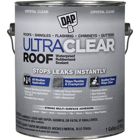 DAP 18397 1gal ULTRA CLEAR ROOF Waterproof Rubberized Sealant-1PK LANC-448041