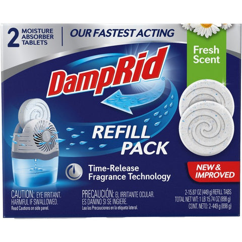 Damp Rid FG97FSSB Fresh Scent Drop-In Moisture Absorbing Tabs Refill (2pk) LANC-449236