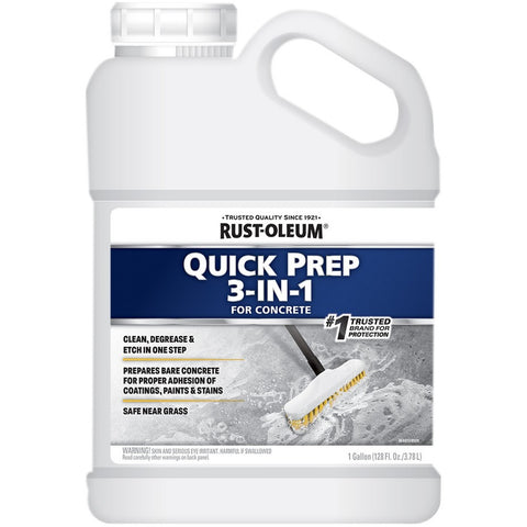Rust-Oleum 362970 1gal Quick Prep 3-in-1 Cleaner, Degreaser, & Etch For Concrete-1PK LANC-449326