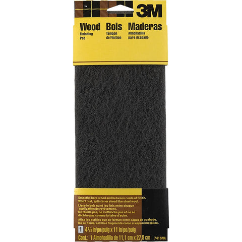 3M 7415NA 4.375 x 11 Fine Gray Hand Sanding Wood Finishing Pad-1PK LANC-4590