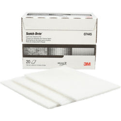 3M 7445 6 x 9 Super Fine Scotch-Brite White Hand Pad (20/pk) LANC-4591
