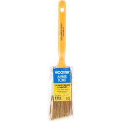 Wooster 1233 1-1/2 Amber Fong Brown China Bristle Angle Sash Paint Brush-1PK