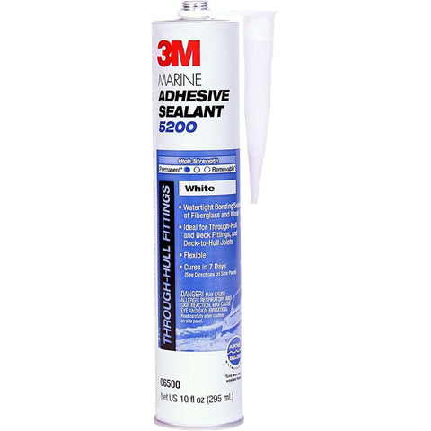 3M 5200 10oz (295ml) PN06500 White Marine Adhesive Sealant Cartridge-12PK LANC-5052
