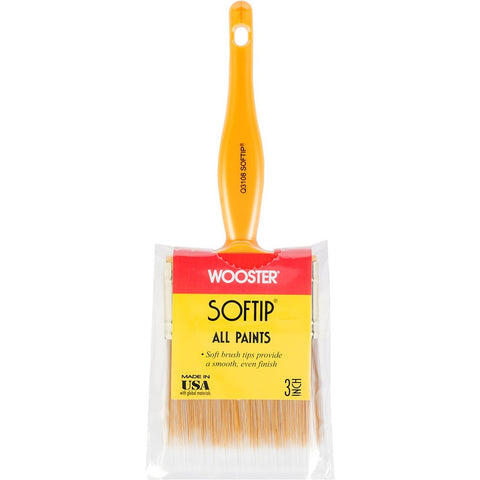 Wooster Q3108 3 Softip Nylon Flat Wall/Trim Paint Brush-1PK LANC-577