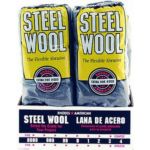 Rhodes American 106601-06 Grade 000 Steel Wool 16 Pad Poly Sleeve-1PK LANC-5791