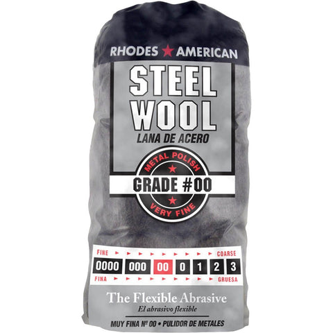 Rhodes American 106602-06 Grade 00 Steel Wool 16 Pad Poly Sleeve-1PK LANC-5795