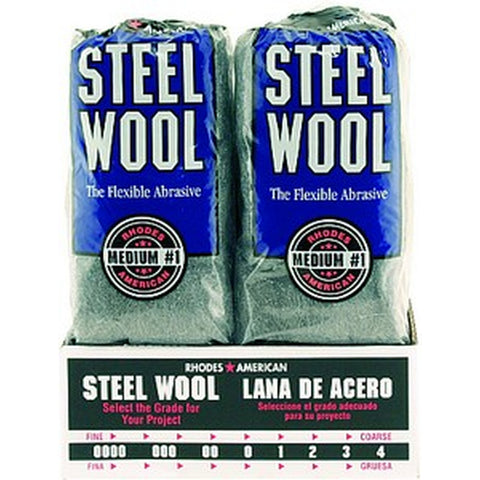 Rhodes American 106604-06 Grade 1 Steel Wool 16 Pad Poly Sleeve-1PK LANC-5808