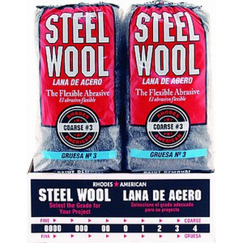 Rhodes American 106606-06 Grade 3 Steel Wool 16 Pad Poly Sleeve-1PK LANC-5815
