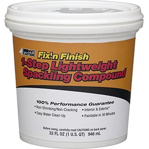 White Lightning WL60520 Qt One Step Lightweight Spackling-1PK LANC-6499