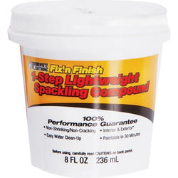 White Lightning WL60512 .5Pt One Step Lightweight Spackling-1PK