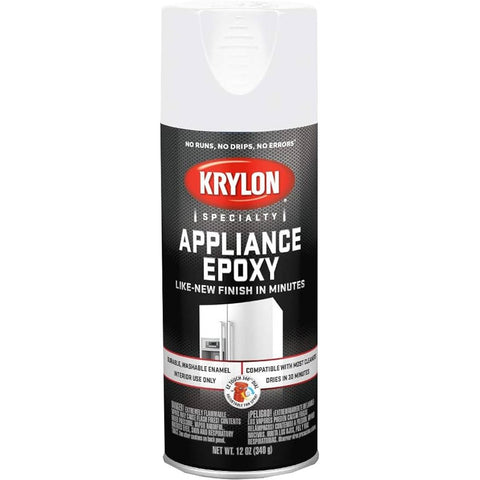 Krylon K03201777 12oz White Epoxy Appliance Spray Paint-1PK LANC-6799